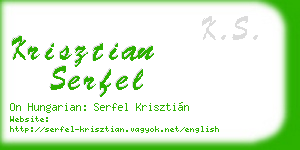 krisztian serfel business card